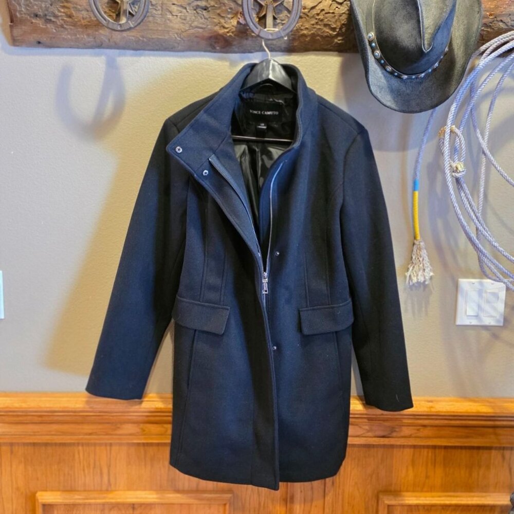 Vince Camuto Pea Coat Size L Warm but not Wool!  NWOT